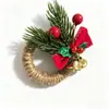 Anillo para servilleta de mesa estilo Navidad en stock, anillo de almacenamiento de campana para decoración de mesa de restaurante occidental
