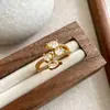 Anillo Geométrico Creativo y de Alta Gama Incrustado con Diamantes para Mujer, Zircón Redondo Brillante como Diamante Anillo Exquisito y de Moda para el Dedo Índice