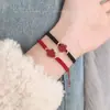 Pulsera de Cinabrio Crudo para el Año de la Vida Pulsera de Cuerda Roja para Niñas y Niños Regalo Conmemorativo Pulsera de Mano Tejida de Cuerda Roja para Parejas