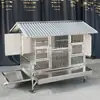 Gallinero de Acero Inoxidable para Uso Doméstico, Jaula Grande para Aves de Corral al Aire Libre con Limpieza Automática de Excrementos y Recolección de Huevos