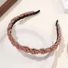 Diadema de Perlas Transfronteriza Diadema Retorcida Retro Temperamento Todo-partido Mechones de Cabello en la Parte Superior de la Cabeza Accesorios para el Cabello de Novia Tocado para Mujer