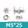 Tornillo y Tuerca Combinación de Dos Piezas para Máquina de Mascarillas y Luminarias, Acero Inoxidable 304 Tornillo y Tuerca