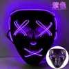 A Festa Dançante Luz Fria Máscara Luminosa Halloween Horror Fantasma Dança Rosto Inteiro Hip-Hop Máscara de Led