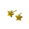 Brincos Simples de Moda Estrela Lua Aço Titânio Ouro 18K Femininos Nicho Sensação de Alto Padrão Para Furos na Orelha Brincos Joias ins