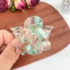Pinza para el pelo con ácido acético de alta calidad, hermosa horquilla con forma de flor, pinza tridimensional de tiburón, sencilla y súper hada, para mujer.