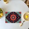 Individual de Mesa de Cocina Multicolor Bohemio Transfronterizo de Amazon Retro Moderno Geométrico Arte Abstracto Decorativo para Mesa de Comedor