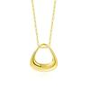 Collar con colgante geométrico de triángulo hueco de plata esterlina S925 de Beiana para mujer, joyería ligera, de lujo, sencilla y combinable.