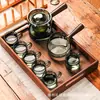 Juego de té Traje Tetera lateral para preparar té Hogar Resistente al calor Olla Potito de cristal Puff Pot Juego de té Kung Fu Estufa para cocinar té