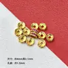 Joyería de plata pura S925 chapada en oro antiguo de 24 quilates, incrustada con diamantes, cuentas separadoras de rueda totalmente de plata, accesorios para DIY