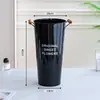 Balde de Flores con Mango de Madera Negro, Balde de Flores para Floristería, Balde de Flores para el Hogar de Hierro Forjado, Balde de Agua Profunda para Arreglos Florales, Balde de Flores de Lata al por Mayor
