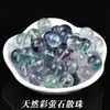 6-12mm Fluorita Colorida Natural Contas Soltas Contas Redondas de Fluorita Verde Acessórios para Pulseira de Miçangas DIY Feita à Mão Atacado