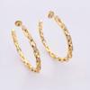 Aretes de Cobre al Mayoreo Aguja de Plata 925 Aretes Retro Anillo Francés en Forma de C Nicho Femenino Exagerado Aretes de Lujo Accesible Moda