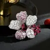 Moda Feminina Ins Coreana Nova Flor Zircônia Estames de Flor Florindo Flor de Pessegueiro da Primavera Corsage Acessórios Populares