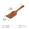 Juego de espátulas de teca Amazon transfronterizo, espátula y cuchara de cocina con mango largo para uso doméstico, espátula para saltear en sartén antiadherente, madera de acacia