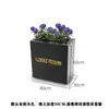 Caja de Flores de Acero Inoxidable para Exteriores Combinación Personalizada Barandilla de Balcón Hierro Forjado para Interiores Terraza Canaleta Metálica Acabada para Exteriores Maceta