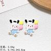 Muñeca de caricatura tres tres tres pegamento de crema para manualidades funda para teléfono móvil llavero de tarjeta accesorios de resina para refrigerador venta al por mayor