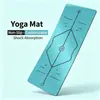 Tapete de yoga personalizado transfronteiriço de borracha PU, antiderrapante, espessado e alargado, 185*68*0,5cm, tapete de nível profissional para estúdios de yoga