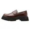 Mocasines de slip-on para hombre con suela gruesa, talla grande, modelo nuevo para todas las estaciones, estilo británico, zapatos de cuero casual a la moda para hombre