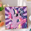 Pintura de Diamantes para Niños Kuromi Hecho a Mano DIY Pintura de Pegatinas de Diamantes Sanrio Pintura de Diamantes con Diamantes Completos 5D Tamaño Pequeño