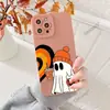 Funda para teléfono de Halloween más vendida con un lindo diseño de fantasma con capucha para iPhone 18 Pro, Apple 17, carcasa blanda