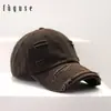 Gorra de Béisbol Retro Elegante con Agujeros Viejos para Hombres Ins Tendencia Primavera Hip-Hop Versátil Parte Superior Suave Visera Curva Gorra con Visera para Mujeres