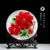 Ornamento de Prato de Porcelana com Peônias Luoyang Cerâmica Fina Doméstica de Alta Qualidade Prato de Parede com Peônias Decoração de Presente para Casamento Empresarial