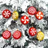 Caramelo Plano Navideño Transfronterizo Paleta Decoración Bola de Navidad Colgante para Árbol de Navidad Suministros Navideños Adornos Colgantes