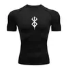 2026 Hombre Aliexpress Versátil Running Deportes Moda Entrenamiento Popular Manga Corta Exterior Compresión Camiseta Venta al por Mayor