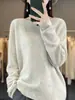 Suéter de Hilo de Lana de Estilo Holgado y Perezoso para Mujer, Cuello Redondo, Punto de Siete Puntos y un Hilo, Chaqueta de Punto Texturizada Lista para Usar para Otoño e Invierno