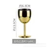 Copa de vino de acero inoxidable 304 de capa única de 500 ml, copa de vino tipo barril de gran capacidad colorida, resistente a caídas, con recubrimiento de cobre