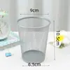 Porta-bolígrafos de rejilla metálica apilable, cubo de almacenamiento cónico para escritorio de oficina, material de papelería para estudiantes, diseño minimalista negro