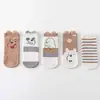 Calcetines de dibujos animados nuevos de primavera y verano para mujer, calcetines náuticos de estilo académico, calcetines invisibles de boca baja, calcetines de comercio exterior japoneses