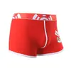 Ropa interior de verano para hombre, calzoncillos tipo bóxer estampados en rojo, shorts tipo bóxer de algodón suave de cintura media, shorts cómodos y transpirables para hombre