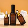 Botella Cuadrada Marrón para Aceites Esenciales, Botella de Spray a Prueba de Luz, Frasco Gotero para Reactivos, Botella de Vidrio Cosmética, Botella de Vidrio Recargable al por Mayor