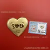 Amor en el Día de San Valentín Chino 52Mg Un Corazón Amor Oro Pastillas Oro Puro 999 Regalo del Día de San Valentín Concha de Agua Oro Al por Mayor
