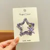 Presilhas de cabelo coloridas com um toque de luxo, presilhas de cabelo em formato de laço, presilhas de franja para meninas coreanas, presilhas laterais para cabelos soltos, presilhas de flor