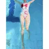 Traje de Baño de Carreras de Licra de una Sola Capa 2026 para Mujer, Corte Medio, Amplia Cobertura de Cadera, Traje de Baño de Entrenamiento para Estudiantes, Tallas Grandes