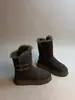 Botas de Nieve Integradas de Cuero y Piel con Suela Gruesa y Hebilla para Mujer 2026 Invierno Nuevos Zapatos Cálidos de Piel con Felpa Botines Cortos Botas de Algodón