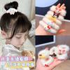 Banda de pelo de felpa para niños, linda banda de pelo para bebé que no daña el cabello, banda de goma para el cabello, tocado para niña pequeña, cuerda de pelo roja de red, accesorios para el cabello