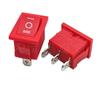Interruptor de balancim vermelho de 3 pinos e 3 marchas KCD1 15*21mm interruptor de alimentação de balancim vermelho de 3 pinos e 3 marchas
