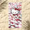 Toalla de Playa Sanrio Patrón de Dibujos Animados para Niños Gato Kitty Estampado Toalla de Baño Microfibra Secado Rápido para la Playa Toalla de Natación