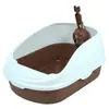 Caixa de areia para gatos atacado totalmente fechada semi-fechada vaso sanitário grande para gatos bacia para gatos em um gato filhote anti-respingo aumento espessamento