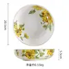 Plato Cerámico Profundo Creativo Pintado a Mano Redondo de 8 Pulgadas Plato para Sopa Casero Tazón para Ensalada Pasta Bajo Esmalte Personalizado