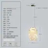 Lujo Ligero Escandinavo Casual Concha Lámpara Colgante para Sala de Estar Moderna Casa de Huéspedes Dormitorio Lámparas de Diseñador Creativo Araña Comedor Hierro
