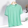Camiseta de Manga Corta de Secado Rápido de Seda de Hielo para Hombre y Mujer, Verano, Exterior, Running, Deportes, Delgada, Transpirable, Cuello Redondo, Absorbe la Humedad, Exportación