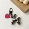 Estilo Ins Perro Soplando Amor Llavero Colgante Llavero de Pareja Adornos Colgantes para Bolsos Joyería Acrílica DIY Accesorios