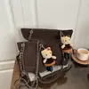 Bolsa Transversal Design de Nicho Bolsa de Ombro Fashion Versátil Corrente Cordão Bolsa Tote Bolsa de Ombro Chique Bolsa de Mão para o Dia a Dia