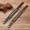 Joyería de Moda Europea y Americana de Gran Venta, Pulsera Sencilla de Nuevo Estilo, Pulsera Decorativa de Cuero de Aleación Creativa Estilo Retro Estrella de Cinco Puntas