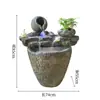 Gran Tanque de Agua para Piscicultura de Método Antiguo Rural Adornos de Agua Corriente Fuente de Paisaje de Agua en Circulación Decoración de Patio Exterior Balcón