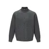 Suéter para Hombre de Media Cremallera con Cuello Alto Estilo Otoño/Invierno Color Sólido Versátil Tejido de Punto Trenzado Holgado Casual Manga Larga Ropa de Punto